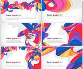 Vector abstract streamer card