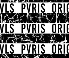 Vector black and white letter crack