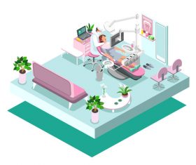 Vector cartoon hospital dental