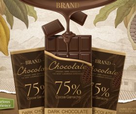 Vector chocolate poster template design 01