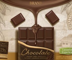 Vector chocolate poster template design 02