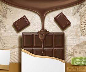 Vector chocolate poster template design 03