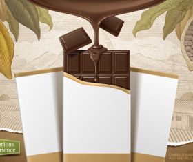 Vector chocolate poster template design 04