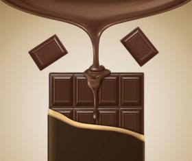 Vector chocolate poster template design 05