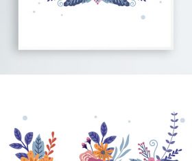 Vector flowers decorative elements