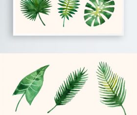 Vector green leaves decorative pattern