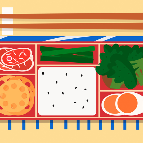Vector illustration gourmet series of delicious lunch