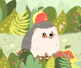 Vector illustration hedgehog