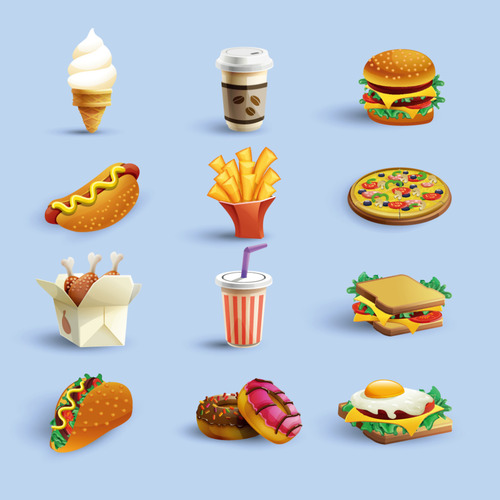 Vector material fast food icon