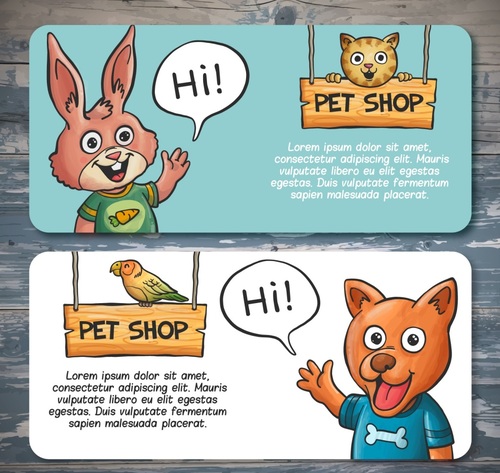 Vector pet shop poster