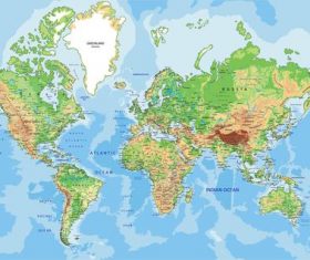 Vector world maps template material 01