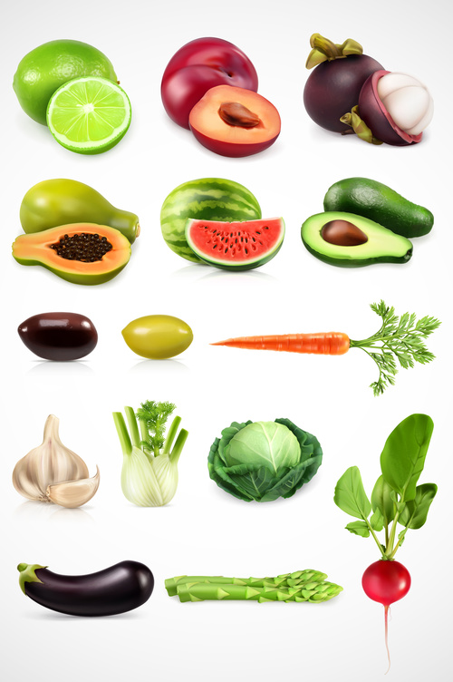 Vegetable and fruit vector