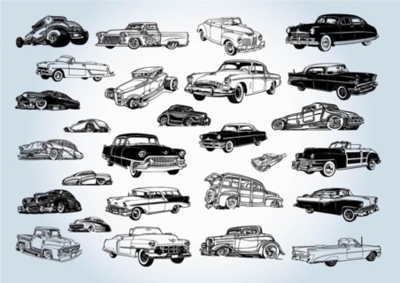 Vintage Cars vector material