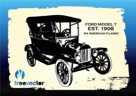 Vintage Ford Car creative vector