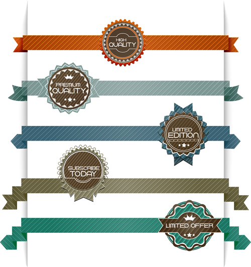 Vintage High Quality Labels 1 creative vector