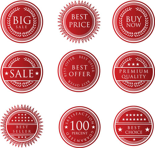 Vintage Product Labels 1 shiny vector
