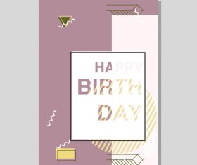Vintage birthday flyer template design vector 03