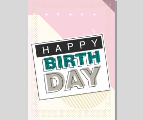 Vintage birthday flyer template design vector 06