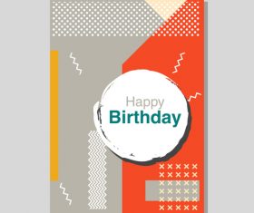 Vintage birthday flyer template design vector 10