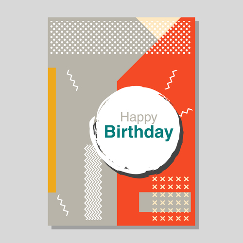 Vintage birthday flyer template design vector 10
