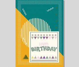 Vintage birthday flyer template design vector 11