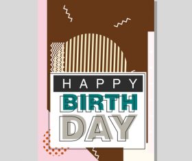 Vintage birthday flyer template design vector 12