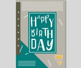 Vintage birthday flyer template design vector 13
