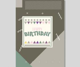 Vintage birthday flyer template design vector 19