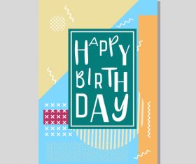 Vintage birthday flyer template design vector 20