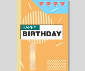 Vintage birthday flyer template design vector 21