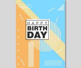 Vintage birthday flyer template design vector 22