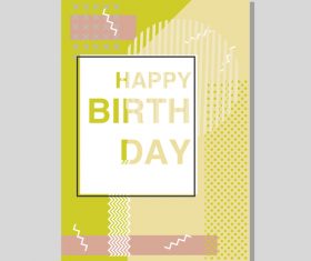 Vintage birthday flyer template design vector 24