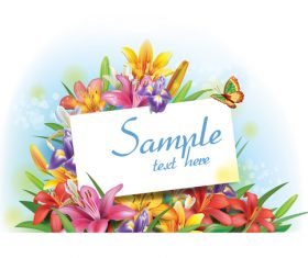 Vintage floral card template vectors design 02