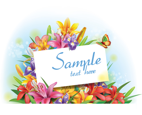 Vintage floral card template vectors design 02