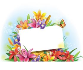 Vintage floral card template vectors design 06