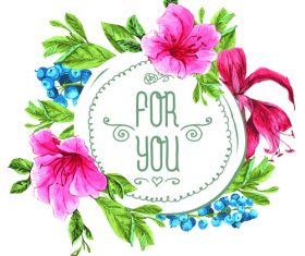 Vintage floral card template vectors design 08