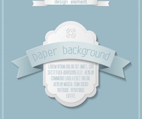 Vintage labels with paper background vectors 01