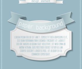 Vintage labels with paper background vectors 02
