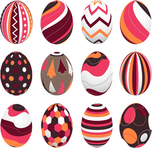 Vivid Easter Eggs 1 vector