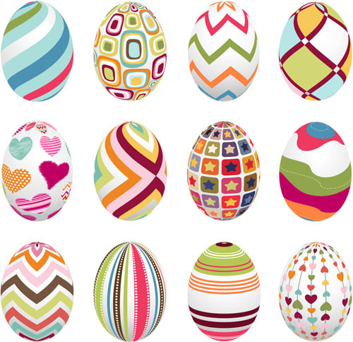 Vivid Easter Eggs 2 vector