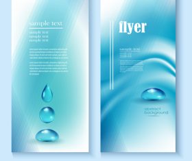 Water flyer cover template vectors 01