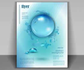 Water flyer cover template vectors 03
