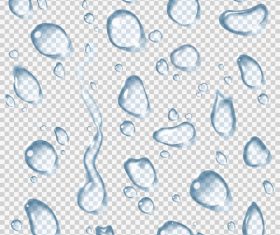 Water transparent illustration vector set 03