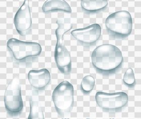 Water transparent illustration vector set 04
