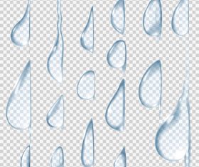 Water transparent illustration vector set 05