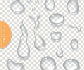 Water transparent illustration vector set 06