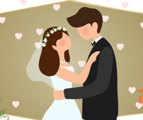 Wedding invitation vector illustration