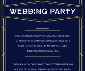 Wedding vintage invitation card template vectors 01
