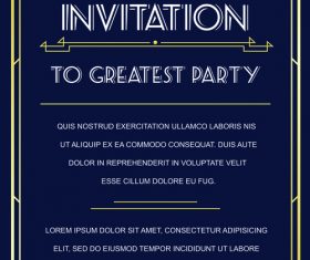 Wedding vintage invitation card template vectors 03