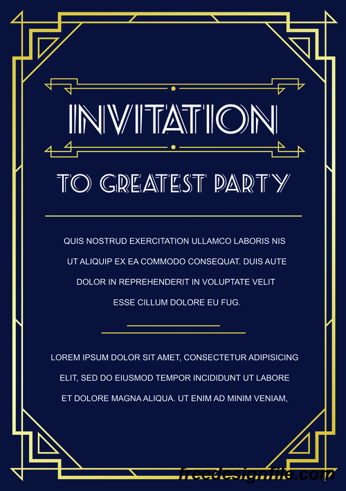 Wedding vintage invitation card template vectors 03